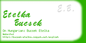 etelka bucsek business card